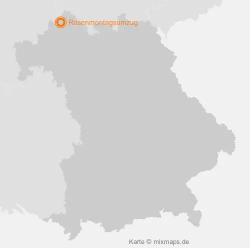 Karte Bayern: Rosenmontagsumzug, Bischofsheim in der Rhön