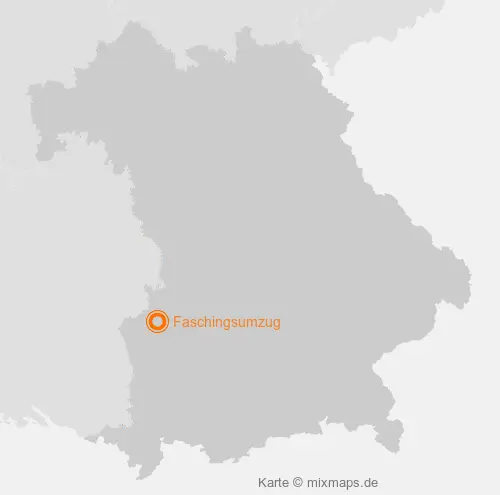 Karte Bayern: Faschingsumzug, Burgau