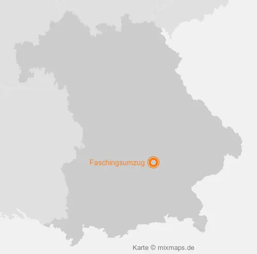 Karte Bayern: Faschingsumzug, Moosburg