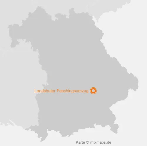 Karte Bayern: Landshuter Faschingsumzug, Landshut