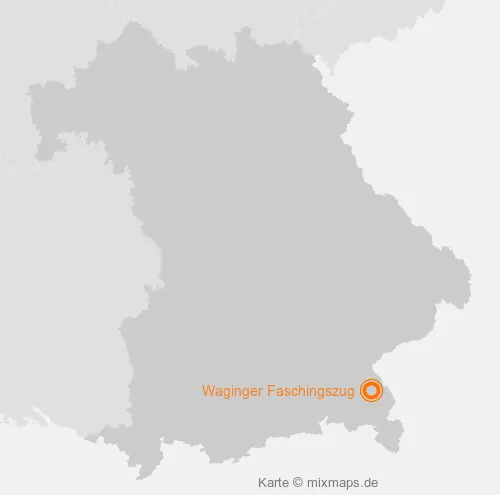 Karte Bayern: Waginger Faschingszug, Waging am See