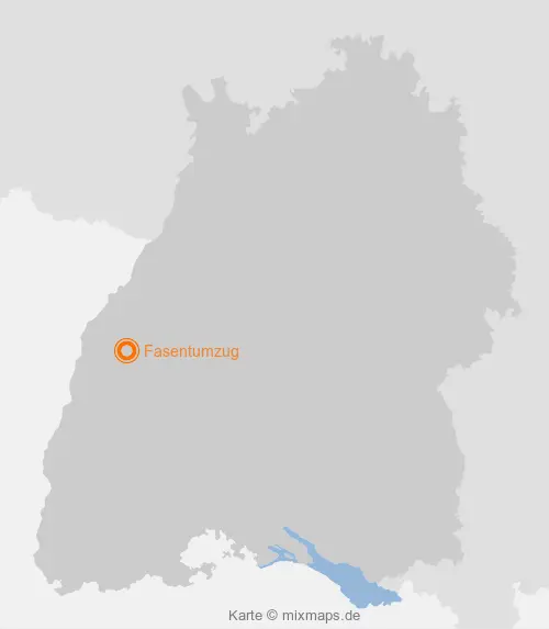 Karte Baden-Württemberg: Fasentumzug, Oberkirch