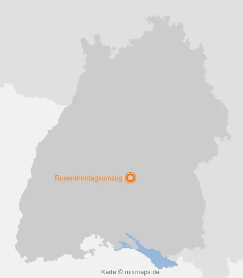 Karte Baden-Württemberg: Rosenmontagsumzug, Ringingen