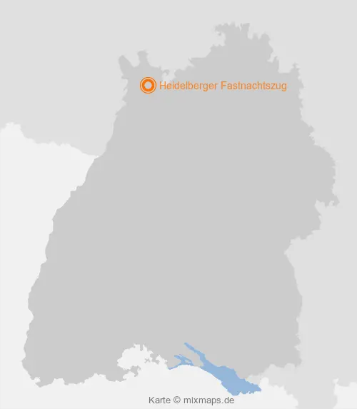 Karte Baden-Württemberg: Heidelberger Fastnachtszug, Heidelberg