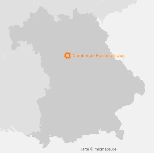 Karte Bayern: Nürnberger Fastnachtszug, Nürnberg