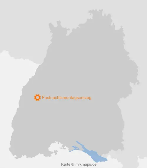 Karte Baden-Württemberg: Fastnachtsmontagsumzug, Oppenau