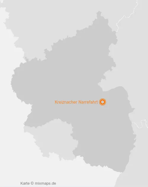 Karte Rheinland-Pfalz: Kreiznacher Narrefahrt, Bad Kreuznach