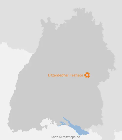 Karte Baden-Württemberg: Ditzenbacher Festtage, Bad Ditzenbach