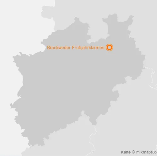 Karte Nordrhein-Westfalen: Brackweder Frühjahrskirmes, Brackwede