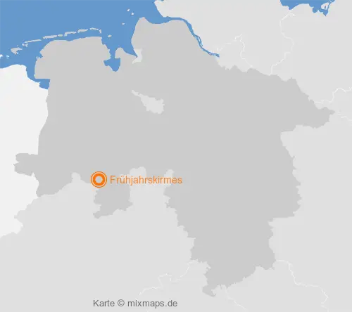 Karte Niedersachsen: Frühjahrskirmes, Bramsche