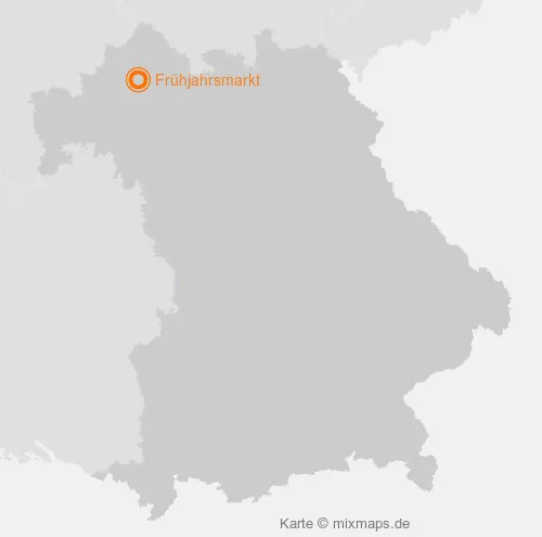 Karte Bayern: Frühjahrsmarkt, Bad Kissingen