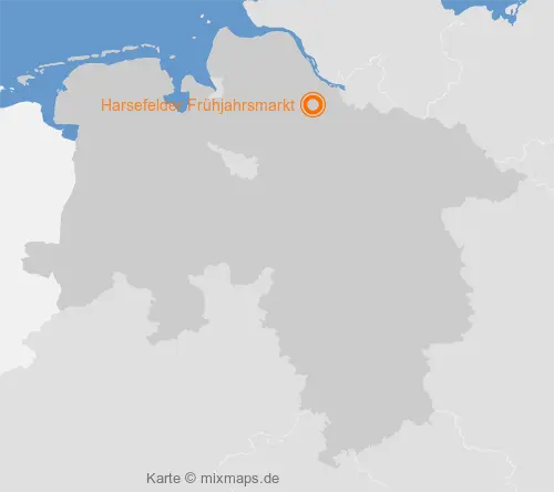 Karte Niedersachsen: Harsefelder Frühjahrsmarkt, Harsefeld