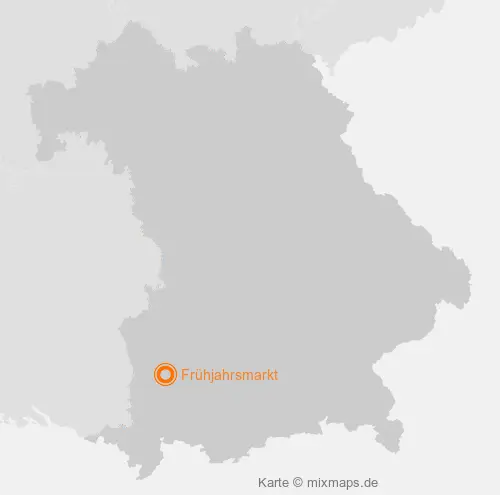 Karte Bayern: Frühjahrsmarkt, Mindelheim
