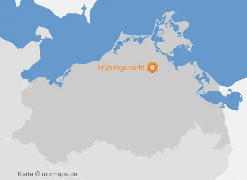 Karte Mecklenburg-Vorpommern: Frühlingsmarkt, Grimmen