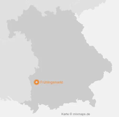 Karte Bayern: Frühlingsmarkt, Krumbach