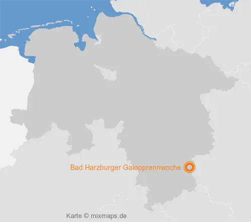 Karte Niedersachsen: Bad Harzburger Galopprennwoche, Bad Harzburg