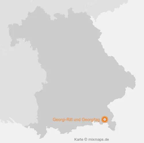 Karte Bayern: Georgi-Ritt und Georgitag, Ruhpolding