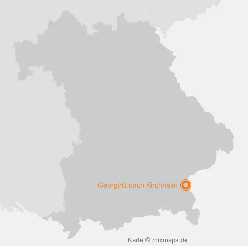 Karte Bayern: Georgiritt nach Kirchheim, Tittmoning