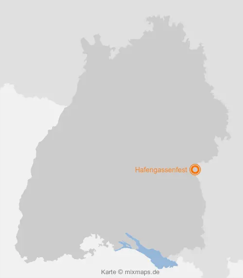 Karte Baden-Württemberg: Hafengassenfest, Ulm