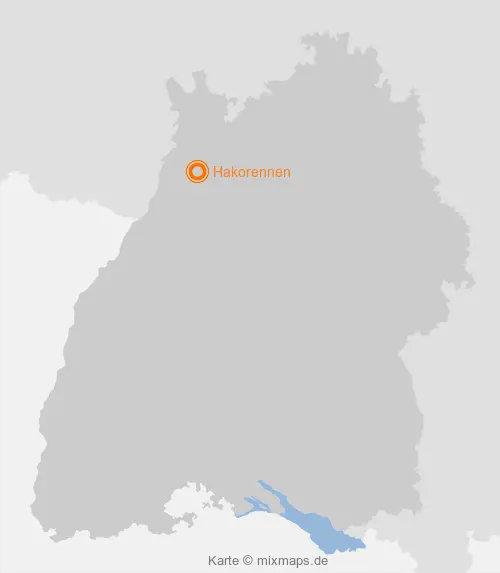 Karte Baden-Württemberg: Hakorennen, Weiher