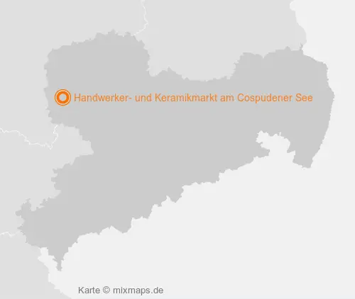 Karte Sachsen: Handwerker- und Keramikmarkt am Cospudener See, Markkleeberg