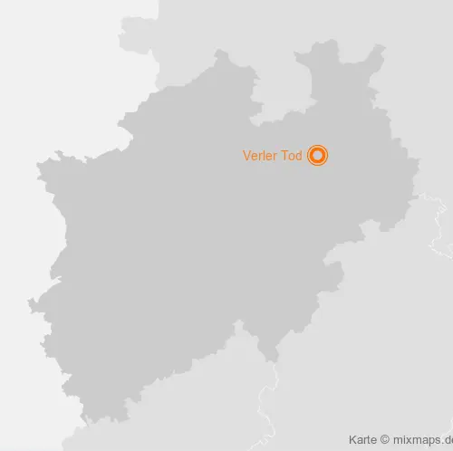 Karte Nordrhein-Westfalen: Verler Tod, Verl