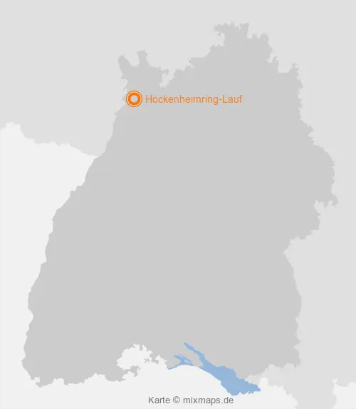 Karte Baden-Württemberg: Hockenheimring-Lauf, Hockenheim