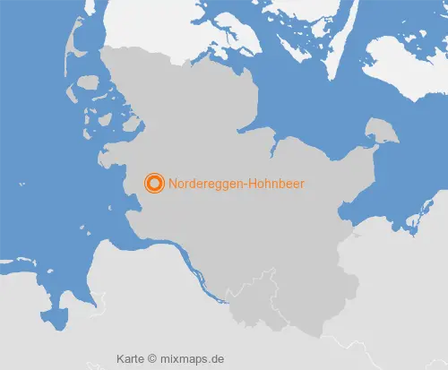 Karte Schleswig-Holstein: Nordereggen-Hohnbeer, Heide