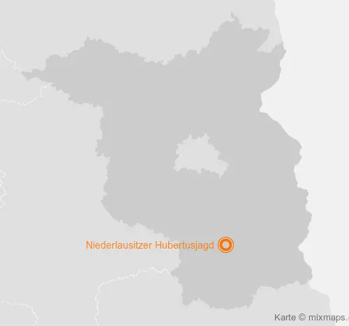 Karte Brandenburg: Niederlausitzer Hubertusjagd, Luckau