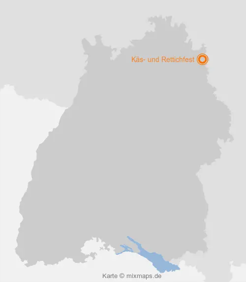 Karte Baden-Württemberg: Käs- und Rettichfest, Oberrimbach