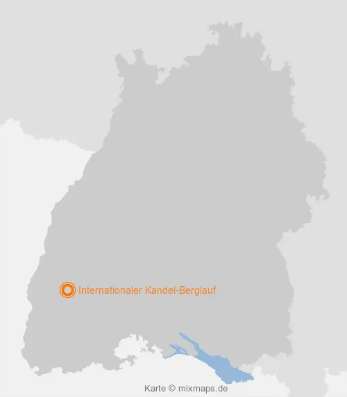 Karte Baden-Württemberg: Internationaler Kandel-Berglauf, Waldkirch