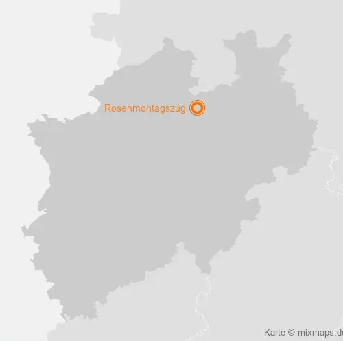 Karte Nordrhein-Westfalen: Rosenmontagszug, Warendorf