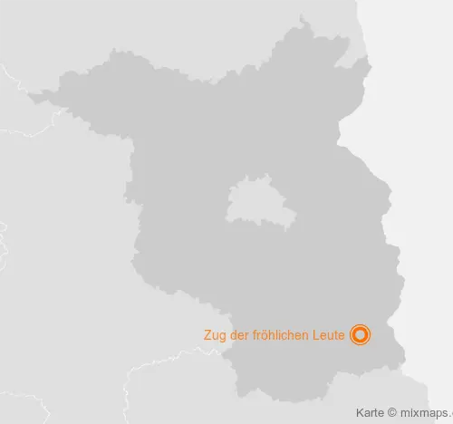 Karte Brandenburg: Zug der fröhlichen Leute, Cottbus