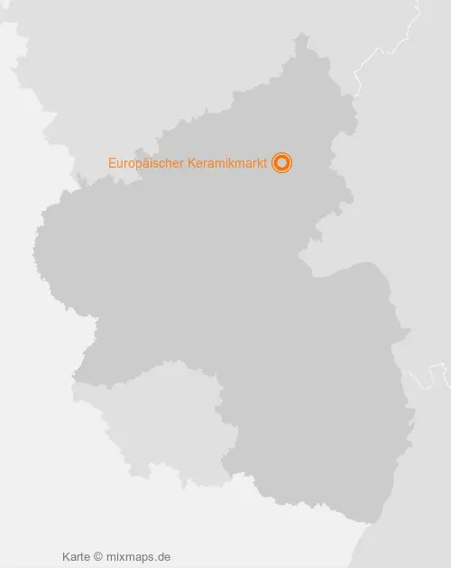 Karte Rheinland-Pfalz: Europäischer Keramikmarkt, Höhr-Grenzhausen