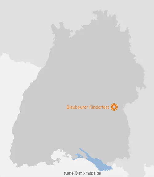 Karte Baden-Württemberg: Blaubeurer Kinderfest, Blaubeuren