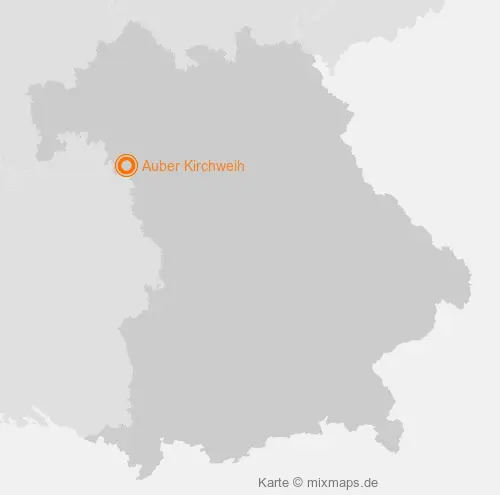 Karte Bayern: Auber Kirchweih, Aub