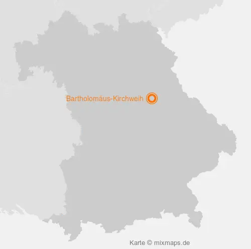 Karte Bayern: Bartholomäus-Kirchweih, Thanheim