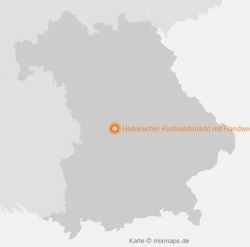 Karte Bayern: Historischer Kirchweihmarkt mit Handwerkermarkt, Eichstätt