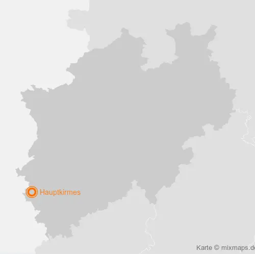 Karte Nordrhein-Westfalen: Hauptkirmes, Würselen