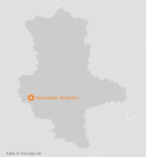 Karte Sachsen-Anhalt: Hasselfelder Köhlerfest, Hasselfelde