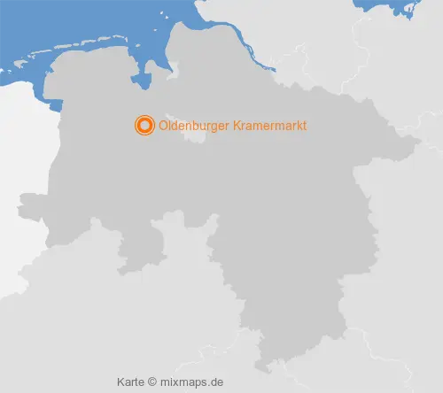 Karte Niedersachsen: Oldenburger Kramermarkt, Oldenburg (Oldb)