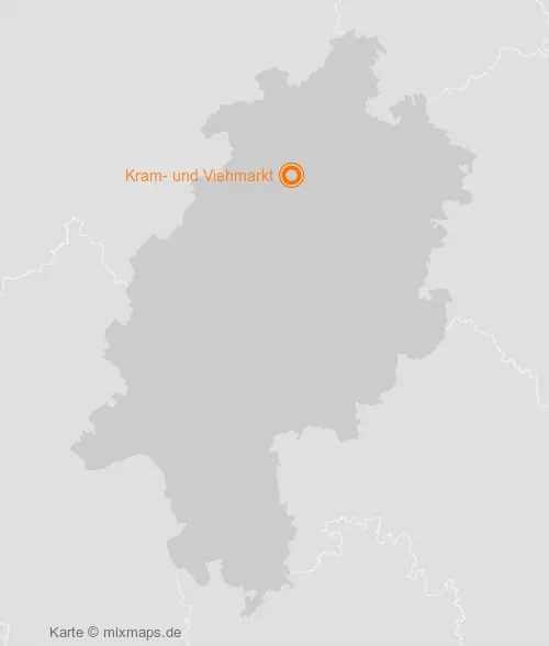 Karte Hessen: Kram- und Viehmarkt, Bad Wildungen