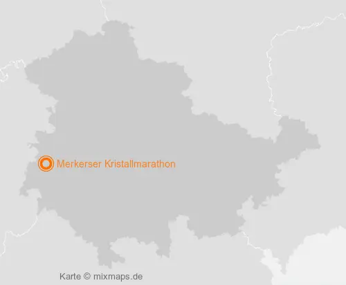 Karte Thüringen: Merkerser Kristallmarathon, Merkers