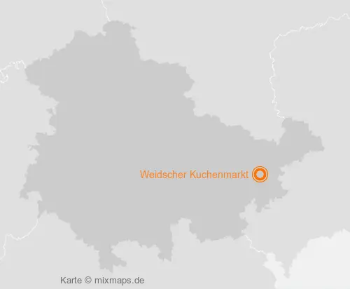 Karte Thüringen: Weidscher Kuchenmarkt, Weida