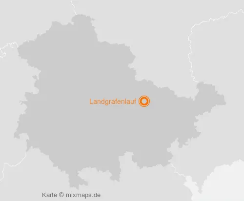 Karte Thüringen: Landgrafenlauf, Jena