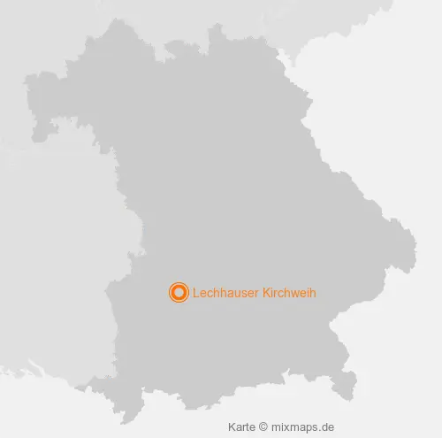 Karte Bayern: Lechhauser Kirchweih, Augsburg