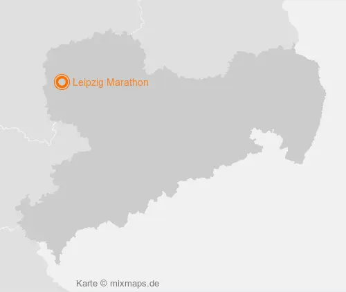 Karte Sachsen: Leipzig Marathon, Leipzig