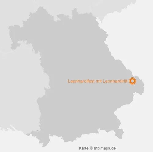 Karte Bayern: Leonhardifest mit Leonhardiritt, Grafenau