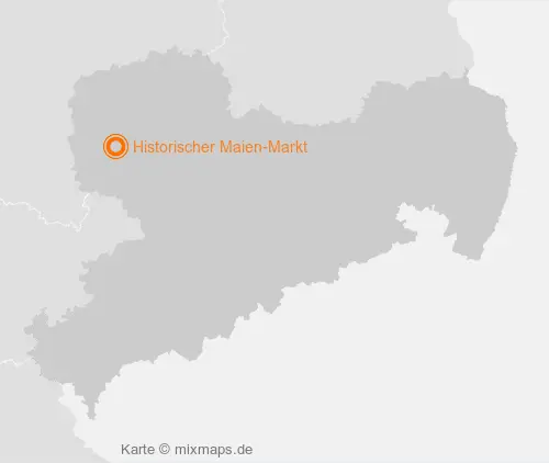 Karte Sachsen: Historischer Maien-Markt, Leipzig