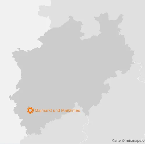 Karte Nordrhein-Westfalen: Maimarkt und Maikirmes, Düren